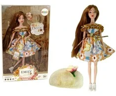 Lėlė Emily su skrybėle