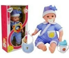 Lėlė kūdikis Baby Kid 45 cm, mėlyna