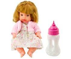 Lėlė kūdikis su buteliuku ir garsais, 30 cm