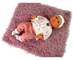 Lėlė kūdikis su čiulptuku ir antklode, 46 cm