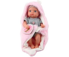 Lėlė kūdikis su pižama ir pleduku, 23 cm