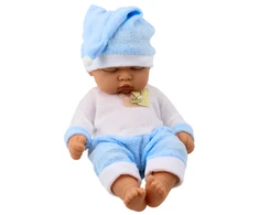 Lėlė - miegantis kūdikis su mėlyna pižama, 24 cm