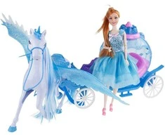 Lėlė su karieta ir pegasu