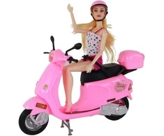 Lėlė su motoroleriu