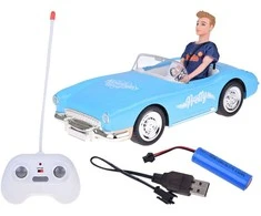 Lėlių automobilis su pultu Retro Cadillac su lėle vaikinu