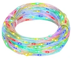 Lempučių girlianda SMART 100 LED RGB USB su pultu, 10+0.6m