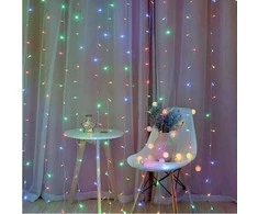 Lempučių užuolaida 300 LED, 3x3 m, šiltai balta