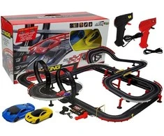 Lenktynių trasa "Slot Racing" su 2 automobiliais, 1420 cm