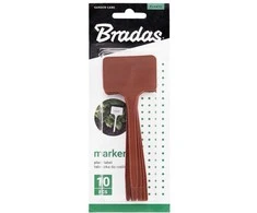 Lentelės augalų žymėjimui Bradas, 15x5,5cm, 10 vnt., ruda