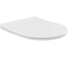 Lėtai nusileidžiantis klozeto dangtis Besco Aspen Slim, Baltas