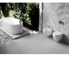 Lėtai nusileidžiantis klozeto dangtis Besco Aspen Slim, Baltas