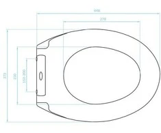Lėtai nusileidžiantis klozeto dangtis Kuchinox STANDARD, Baltas