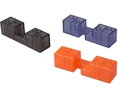 Loginė 3D dėlionė - galvosūkis "Puzzle Lock", grafito/oranžinė