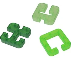 Loginė 3D dėlionė - galvosūkis "Puzzle Lock", žalia