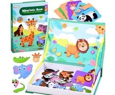 Magnetinė knyga - dėlionė Animals