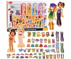 Magnetinė medinė dėlionė Fashion Dress Up