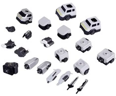 Magnetinis robotas transformeris 2in1, sidabrinis