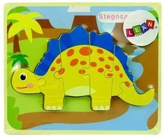 Medinė dėlionė Dinozauras, geltonas
