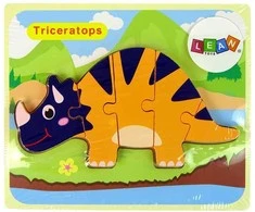 Medinė dėlionė Dinozauras, oranžinis