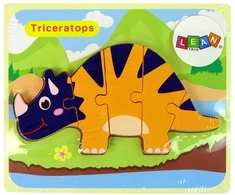 Medinė dėlionė Dinozauras, oranžinis