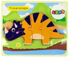 Medinė dėlionė Dinozauras, oranžinis