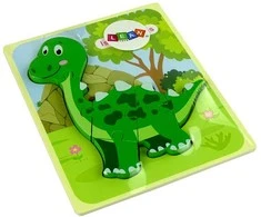 Medinė dėlionė Dinozauras, žalias