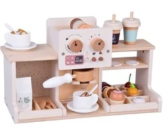 Medinė kavinė „Coffee Shop“ su priedais