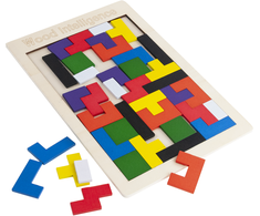 Medinė loginė dėlionė Tetris Tangram