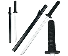 Medinis kardas katana, 70 cm, juodas