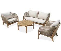 Medinių lauko baldų komplektas BERGEN CAFFE Acacia Wood