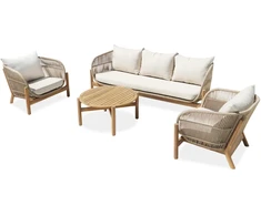 Medinių lauko baldų komplektas BERGEN CAFFE MAX Acacia Wood