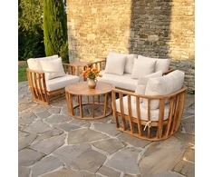 Medinių lauko baldų komplektas NUVIA CAFFE - ACACIA WOOD