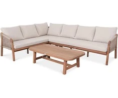 Medinių lauko baldų komplektas SKALA CAFFE Corner - Acacia Wood