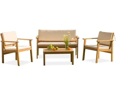 Medinių lauko baldų komplektas VIKA CAFFE - Acacia Wood