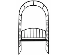 Metalinė vijoklinių augalų atrama - arka su suoliuku, 208 cm