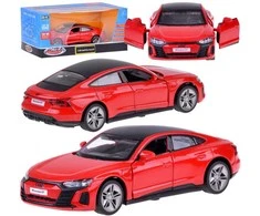 Metalinis automobilis AUDI RS e-tron GT su garso ir šviesos efektais, raudonas