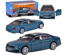 Metalinis automobilis BENTLEY FLYING SPUR HYBRID su garso ir šviesos efektais, mėlynas