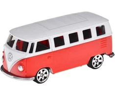 Metalinis automobilis Volkswagen T1 1:56, raudonas/baltas