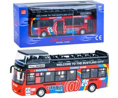 Metalinis dviaukštis autobusas, raudonas