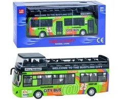 Metalinis dviaukštis autobusas, žalias