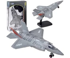 Metalinis karinis naikintuvas F-25 su garsais ir šviesom, pilkas
