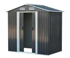 Metalinis sodo namelis, 125x195x197 cm, pilkas