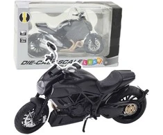 Metalinis sportinio motociklo modelis su šviesos ir garso efektais, 1:12, juodas/auksinis