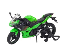 Metalinis sportinio motociklo modelis su šviesos ir garso efektais, 1:12, žalias