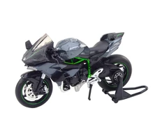 Metalinis sportinio motociklo modelis su šviesos ir garso efektais, 1:12, pilkas