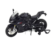 Metalinis sportinio motociklo modelis su šviesos ir garso efektais S1000 1:12, juodas