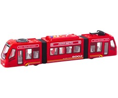 Metro traukinys su šviesos ir garso efektais, 1:16, raudonas