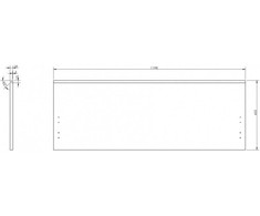 Mexen Orio priekinė dalis vonios spintelės korpusui, 120 x 43,5 cm, Pilkas matt