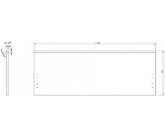 Mexen Orio priekinė dalis vonios spintelės korpusui, 120 x 43,5 cm, Pilkas matt
