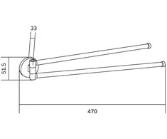 Mexen Remo dviguba rankšluosčių kabykla, Chrome